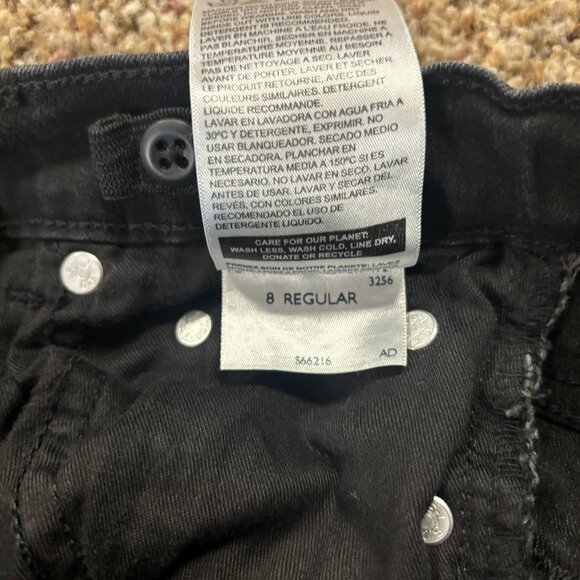 Signature - Levi Strauss Girls Black Denim Jeans - Girls Size 8 - 1923 - Picture 3 of 4